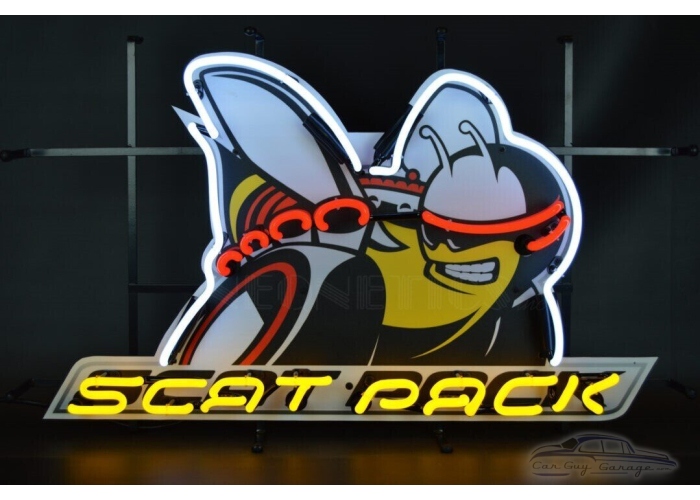 Dodge Scat Pack Neon Sign With Backing