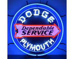 Dodge Plymouth Dependable Service Neon Sign