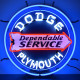 Dodge Plymouth Dependable Service Neon Sign