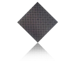 Eight Pack of 1'x1' Black Diamond Plate Wall or Floor Tiles