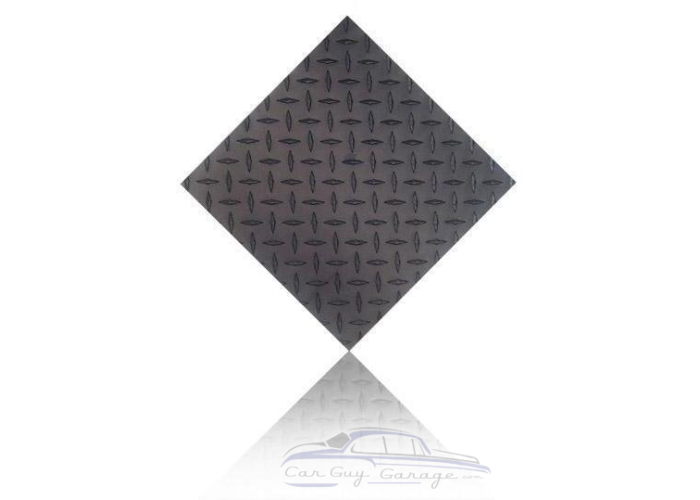 Eight Pack of 1'x1' Black Diamond Plate Wall or Floor Tiles
