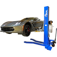 Mobile Single Post Car Lift 6,000 lb 115V Drive-Over Indoor/Outdoor