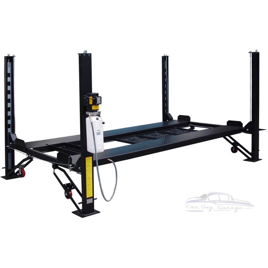 8,000 lb Four Post Deluxe Storage Car Lift with Extended Length and Height 8,000 lb Four Post Deluxe Storage Car Lift with Extended Length and Height