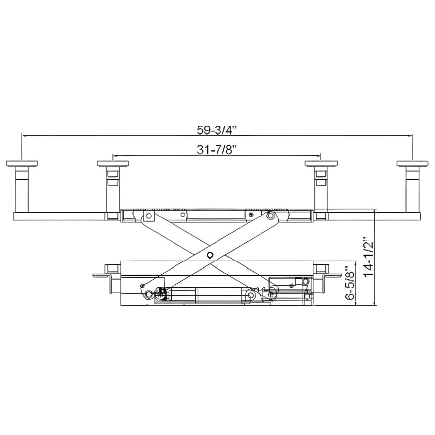 8,000 lb Four Post Deluxe Storage Car Lift with Extended Length and Height 8,000 lb Four Post Deluxe Storage Car Lift with Extended Length and Height