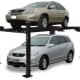 9,000 lb Four Post Deluxe Storage Car Lift with Extended Length and Height