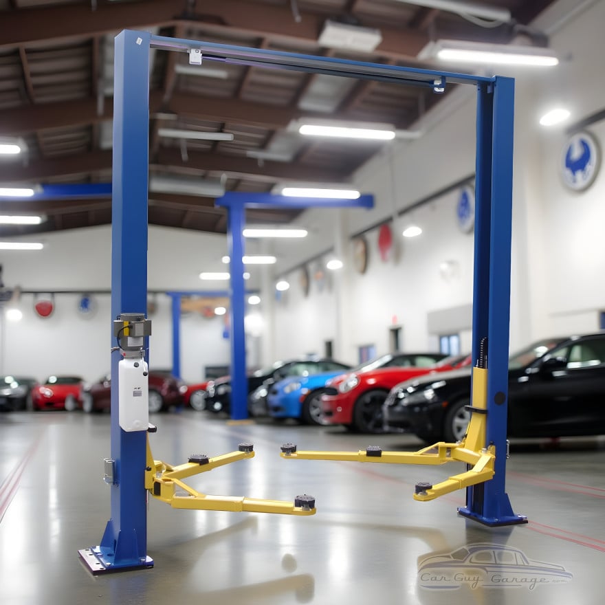9000 lb 2 Post Clear Floor Symmetric Lift - 220V Chain Drive