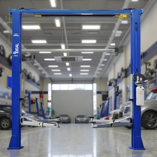 ALI Certified 10,000 lb 2-Post Asymmetric Clear Floor Lift