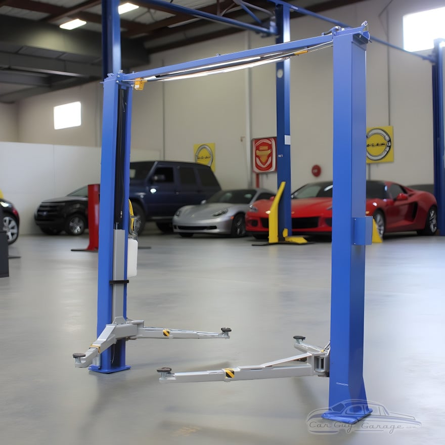 11,000 lb Clear-Floor Asymmetric 2-Post Car Lift, 220V