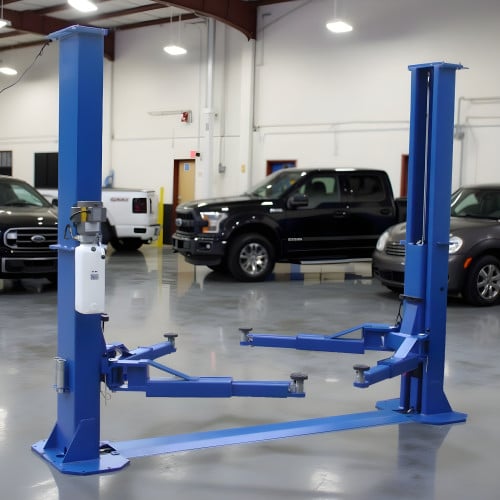 12,000 lb 2 Post Floor Plate Car Lift, Symmetric Arms, 220V