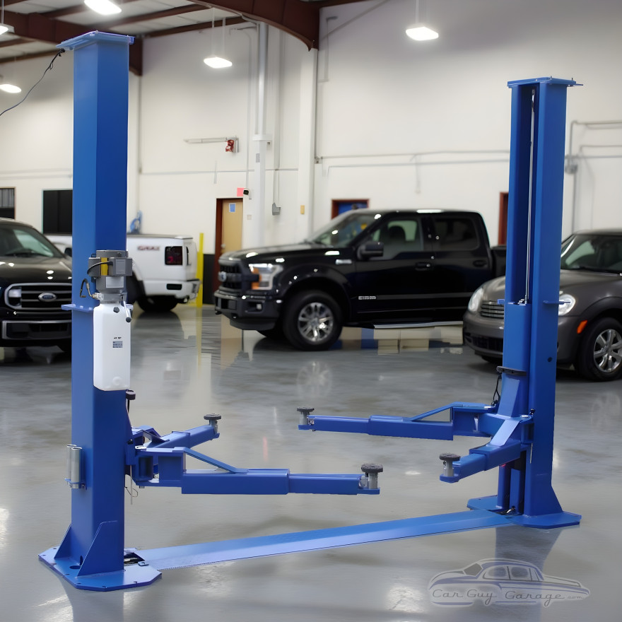 12,000 lb 2 Post Floor Plate Car Lift, Symmetric Arms, 220V