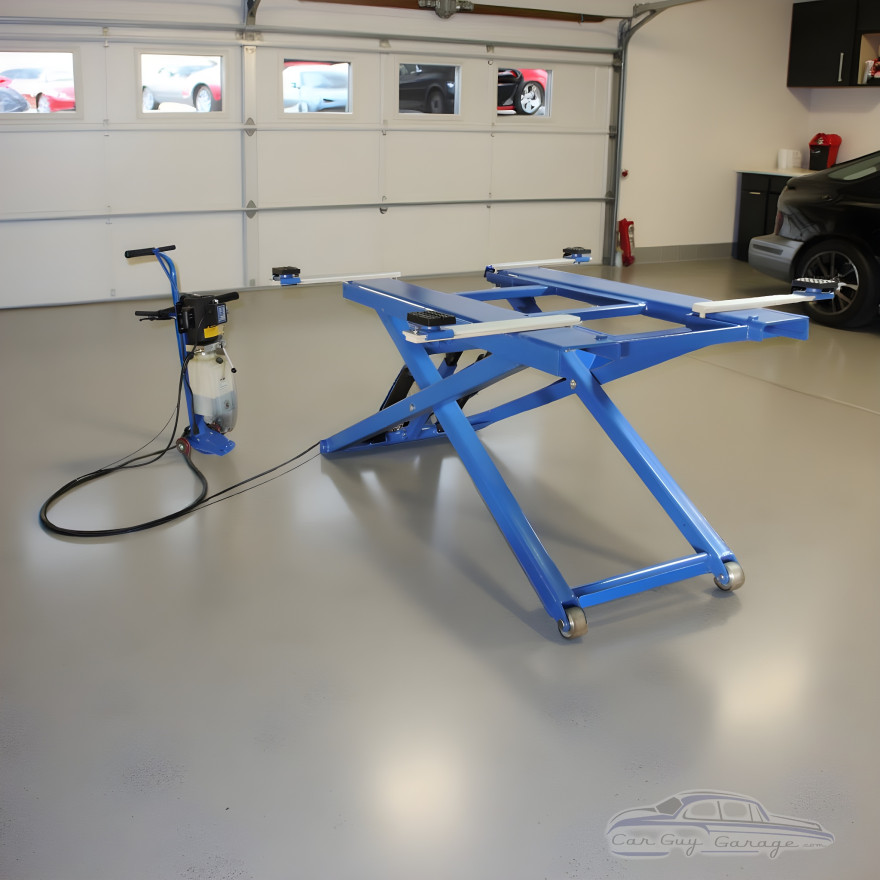 Portable Mid Rise Scissor Car Lift - 6,000 lb, 48 in Rise