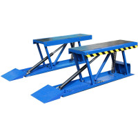 Low Rise Car Scissor Lift - 6,600 lb Floor Mount, Air Lock Release