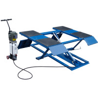 6000 lb Low-Rise Scissor Pad Car Lift with 115V Mobile Power Unit