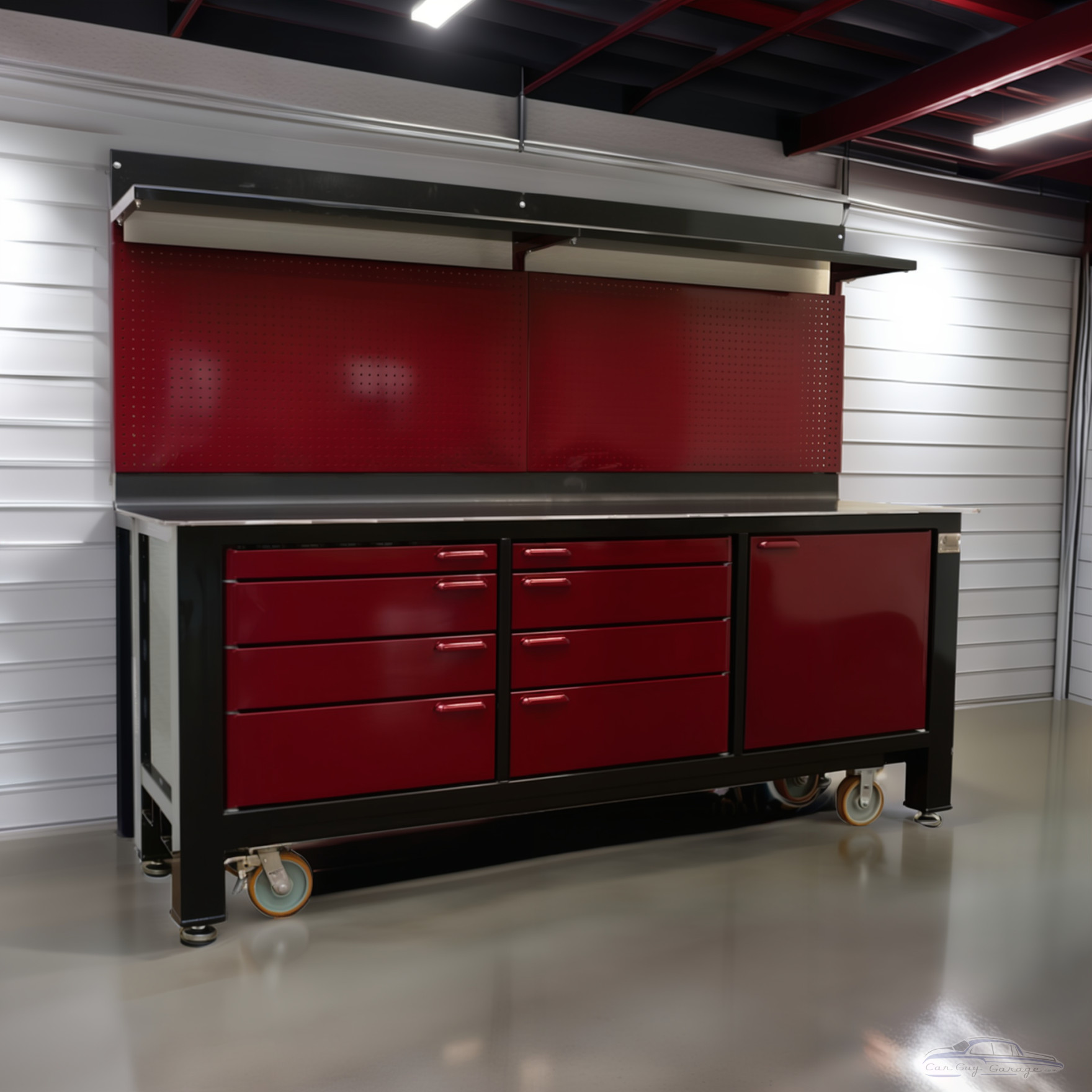 8 Foot Steel Workbench with Drawers - 10,000 lb