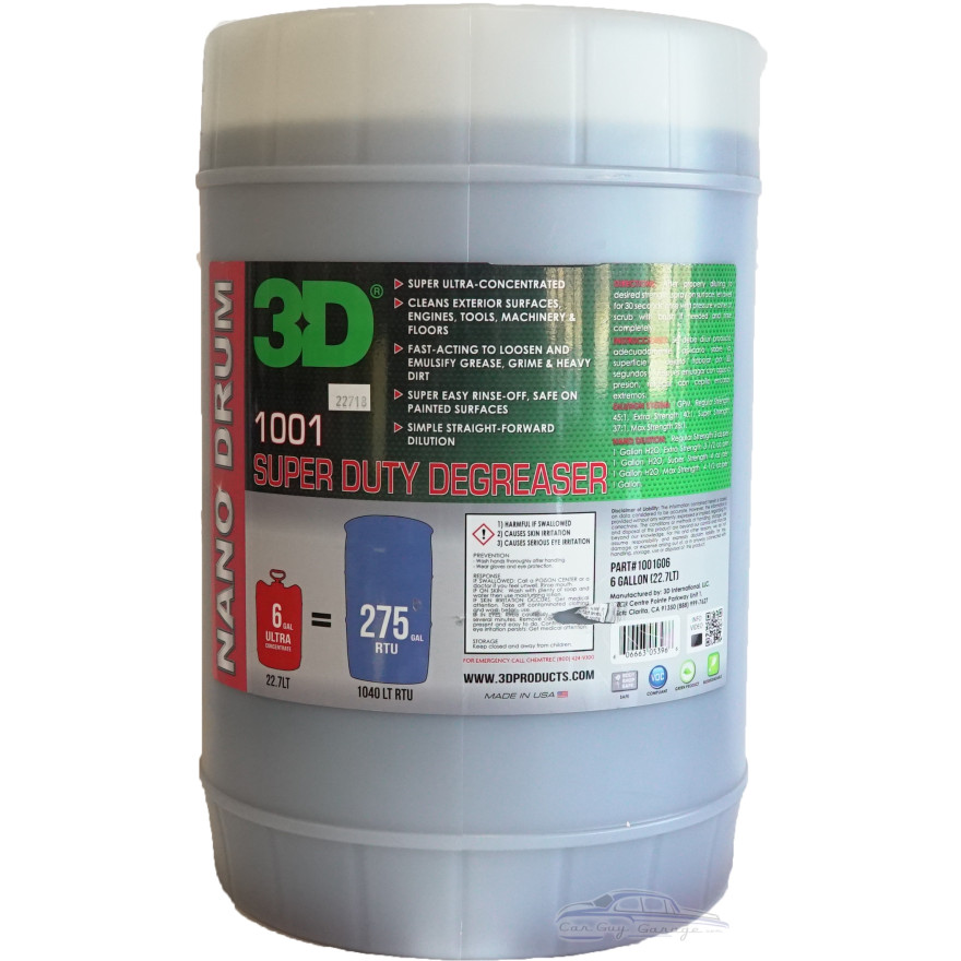 6 Gallons of Super Concentrated Degreaser (equal to 55 gallons of regular concentration) 6 Gallons of Super Concentrated Degreaser (equal to 55 gallons of regular concentration)