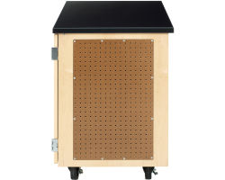 Solid Maple 36"W x 24"D x 36"H Mobile Garage Cabinet