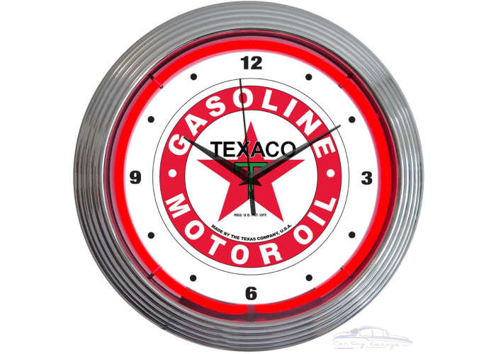Texaco Gasoline Neon Clock