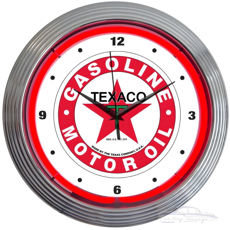 Texaco Gasoline Neon Clock Texaco Gasoline Neon Clock