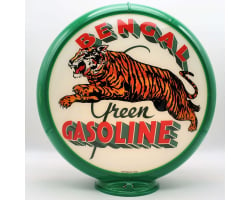 Bengal Green Gasoline Glass Gas Pump Globe Lamp