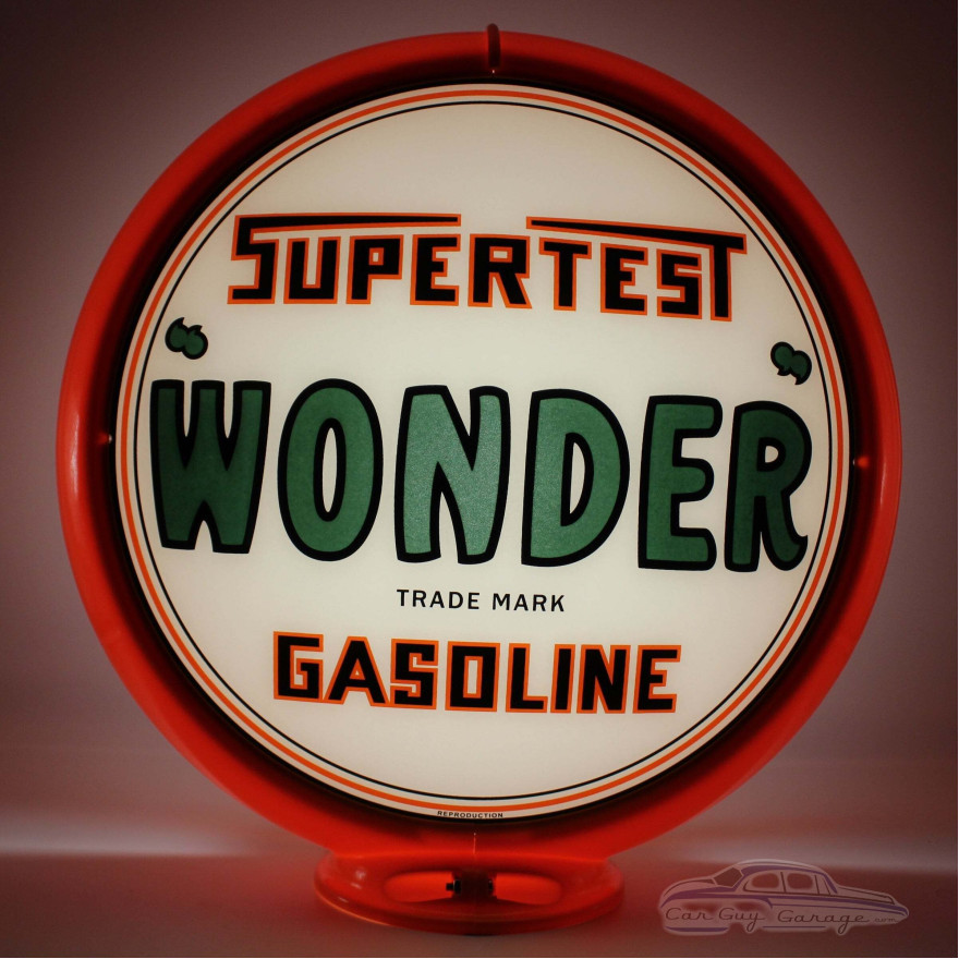 Supertest Wonder Gasoline Glass Gas Pump Globe Lamp Supertest Wonder Gasoline Glass Gas Pump Globe Lamp