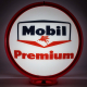 Mobil Premium Glass Gas Pump Globe Lamp