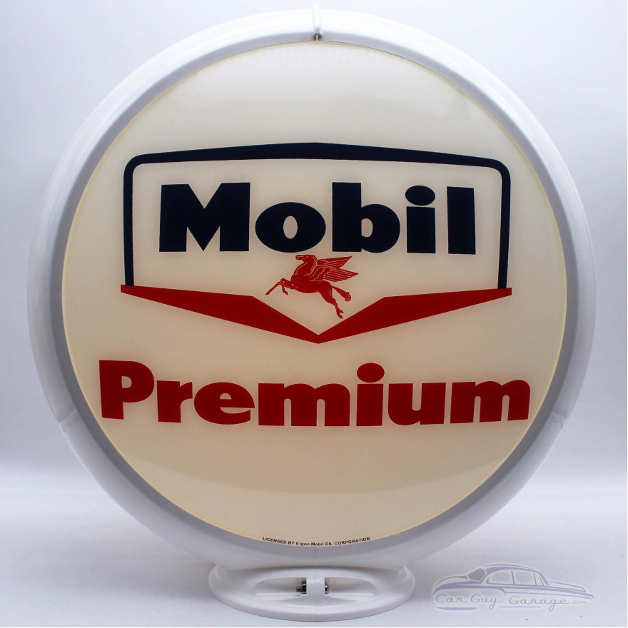 Mobil Premium Glass Gas Pump Globe Lamp Mobil Premium Glass Gas Pump Globe Lamp