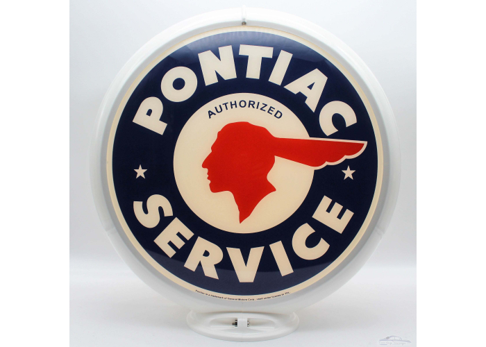 Pontiac Service Glass Gas Pump Globe Lamp