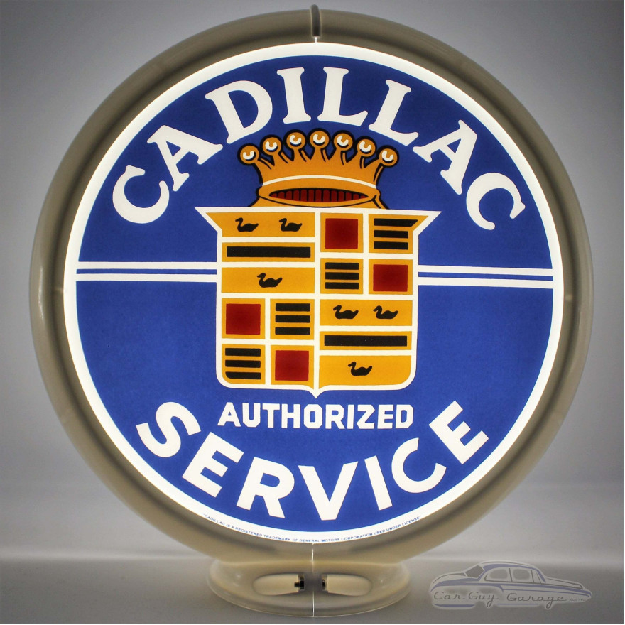 Cadillac Authorized Service Glass Gas Pump Globe Lamp Cadillac Authorized Service Glass Gas Pump Globe Lamp