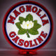 Magnolia Gasoline Glass Gas Pump Globe Lamp Magnolia Gasoline Glass Gas Pump Globe Lamp