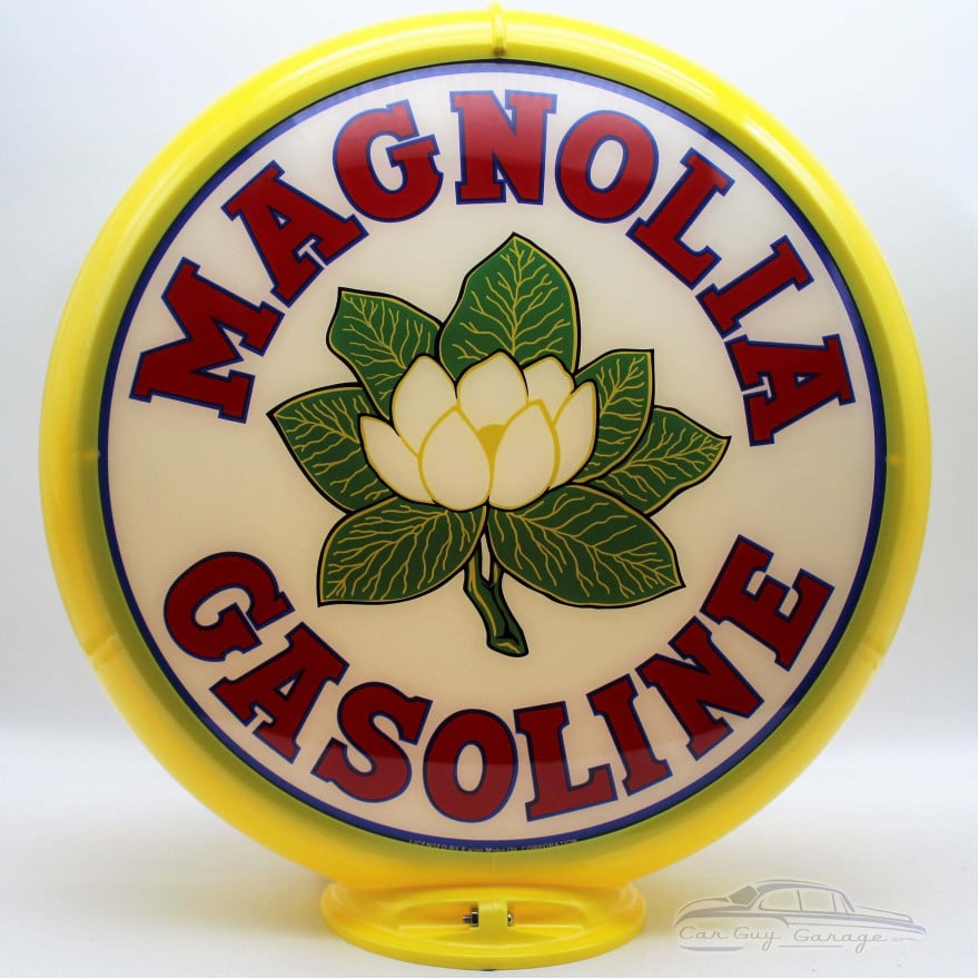 Magnolia Gasoline Glass Gas Pump Globe Lamp Magnolia Gasoline Glass Gas Pump Globe Lamp
