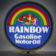 Rainbow Gasoline Glass Gas Pump Globe Lamp