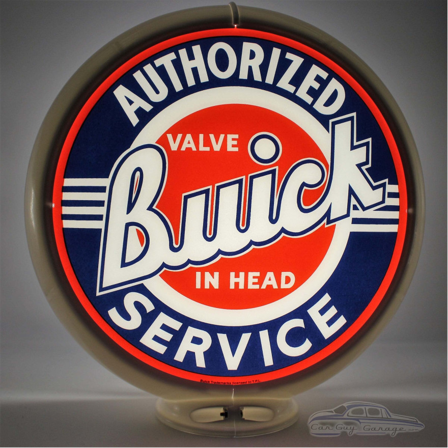 Buick Authorized Service Glass Gas Pump Globe Lamp Buick Authorized Service Glass Gas Pump Globe Lamp