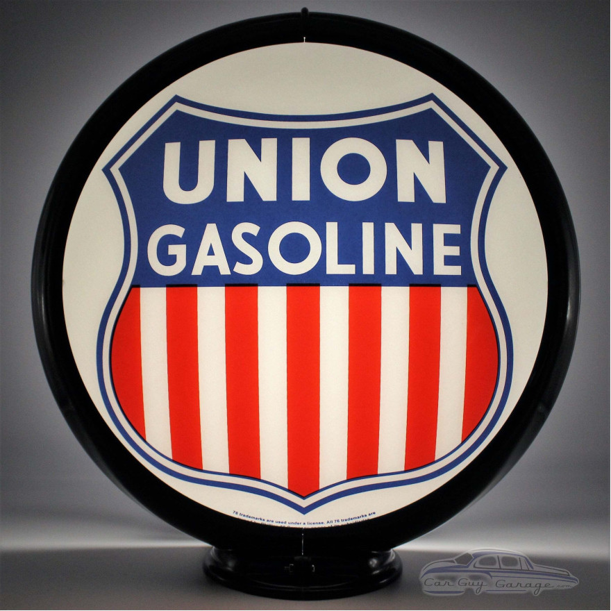 Union Gasoline Shield Glass Gas Pump Globe Lamp Union Gasoline Shield Glass Gas Pump Globe Lamp