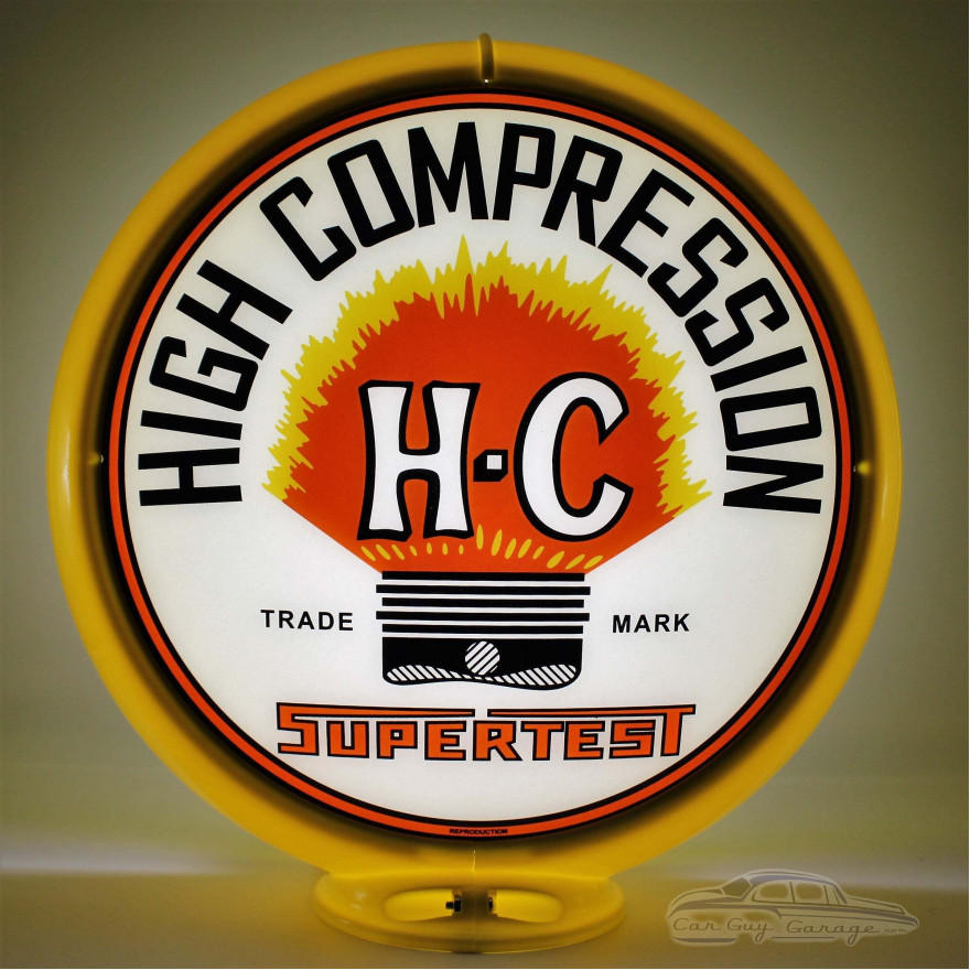Supertest H-C High Compression Glass Gas Pump Globe Lamp Supertest H-C High Compression Glass Gas Pump Globe Lamp