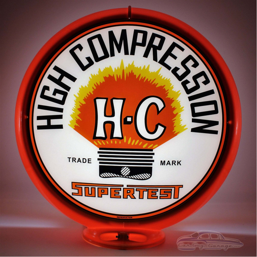 Supertest H-C High Compression Glass Gas Pump Globe Lamp Supertest H-C High Compression Glass Gas Pump Globe Lamp