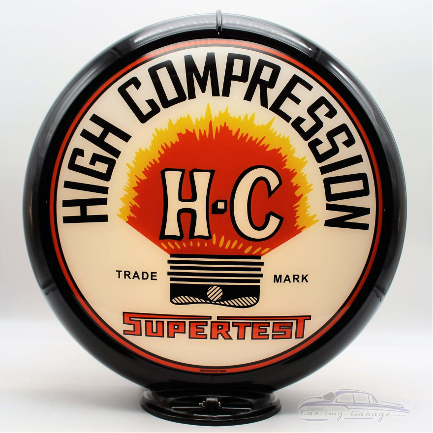 Supertest H-C High Compression Glass Gas Pump Globe Lamp Supertest H-C High Compression Glass Gas Pump Globe Lamp