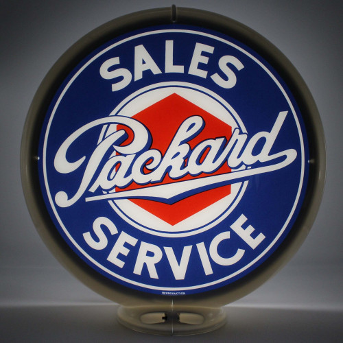 Packard Sales & Service Glass Gas Pump Globe Lamp
