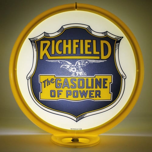 Richfield Gasoline Of Power Glass Gas Pump Globe Lamp