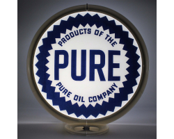 Pure Oil Glass Gas Pump Globe Lamp