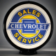 Chevrolet Sales & Service Glass Gas Pump Globe Lamp