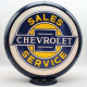 Chevrolet Sales & Service Glass Gas Pump Globe Lamp Chevrolet Sales & Service Glass Gas Pump Globe Lamp