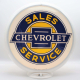 Chevrolet Sales & Service Glass Gas Pump Globe Lamp