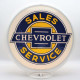 Chevrolet Sales & Service Glass Gas Pump Globe Lamp Chevrolet Sales & Service Glass Gas Pump Globe Lamp