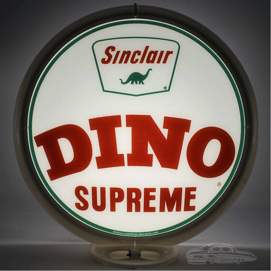 Sinclair Dino Supreme Glass Gas Pump Globe Lamp Sinclair Dino Supreme Glass Gas Pump Globe Lamp