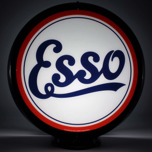 Esso Script Glass Gas Pump Globe Lamp
