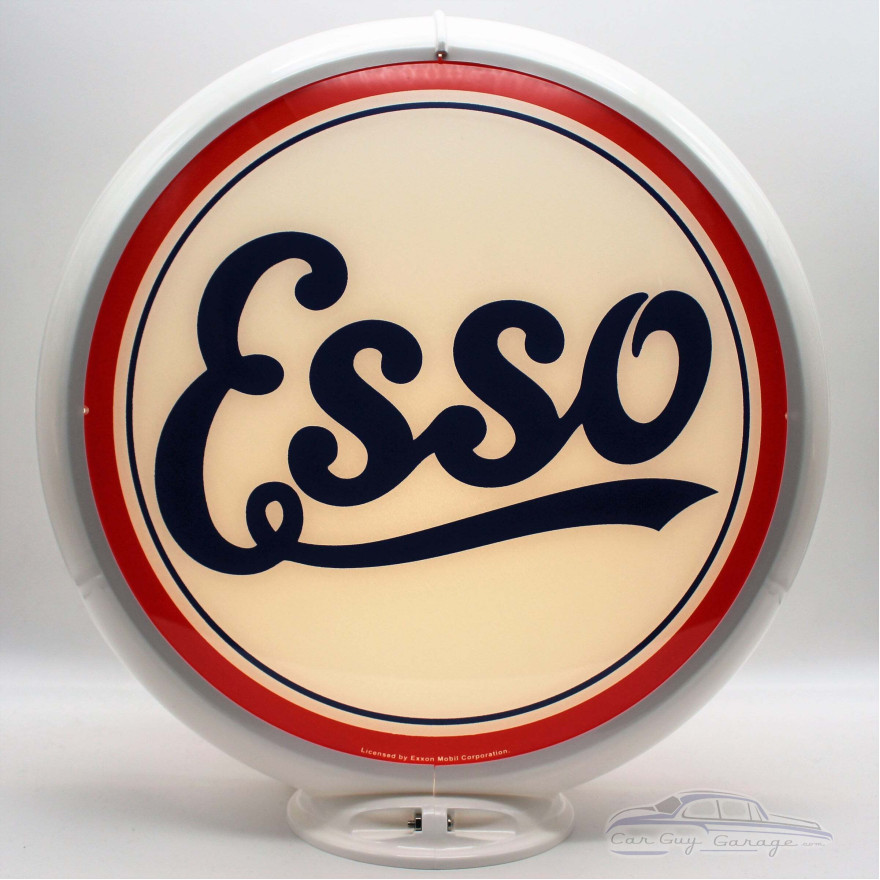 Esso Script Glass Gas Pump Globe Lamp Esso Script Glass Gas Pump Globe Lamp