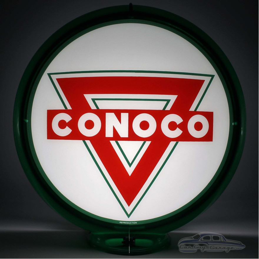 Conoco Red Triangle Glass Gas Pump Globe Lamp Conoco Red Triangle Glass Gas Pump Globe Lamp