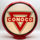 Conoco Red Triangle Glass Gas Pump Globe Lamp