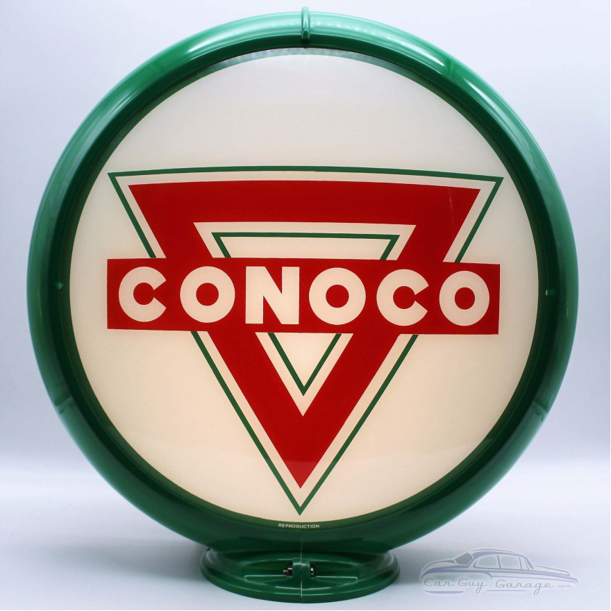 Conoco Red Triangle Glass Gas Pump Globe Lamp Conoco Red Triangle Glass Gas Pump Globe Lamp