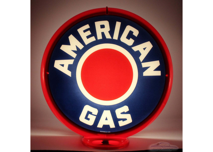 American Gas Red Dot Gas Pump Globe Lamp